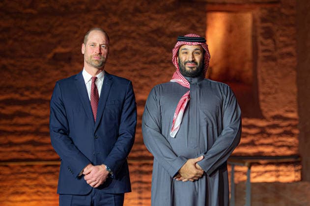 Prince William Meets Mohammed bin Salman - Riyadh Saudi Crown Prince Mohammed bin Salman (also known as MBS) and England’s Prince of Wales William tour At-Turaif, a UNESCO World Heritage Site in Diriyah, near Riyadh, Kingdom of Saudi Arabia, on February 9, 2026. Photo by Balkis Press ABACAPRESS.COM Riyadh Saudi Arabia  Copyright: xBalkisxPress ABACAx