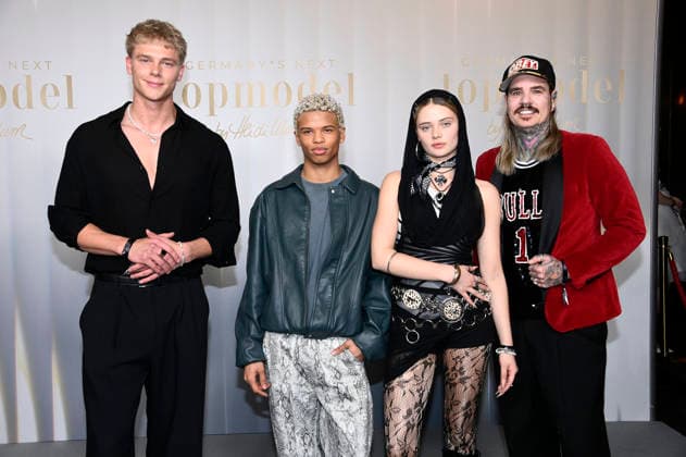 Yanek Wiese, Jayden Lack, Merret Fuxius und Jill Deimel bei der Kino-Preview zur 21. Staffel Germany s Next Topmodel - by Heidi Klum im Zoo Palast. Berlin, 09.02.2026