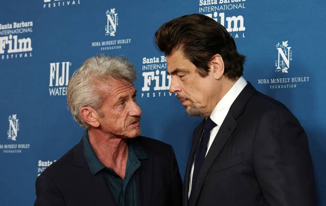 41st Santa Barbara International Film Festival: iHammond Cinema Vanguard Award at The Arlington Theatre Featuring: Sean Penn, Benicio del Toro Where: Los Angeles, California, United States When: 09 Feb 2026 Credit: Faye s Vision Cover Images EDITORIAL USE ONLY. NOT FOR USE BY NEWSPAPERS BASED IN THE UK. Copyright: xx coverimg55451505