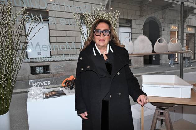 Milan, Italy The Luxury Icons inauguration and presentation at the MonteNapoleone District, the initiative included in the program of the Cultural Olympics of Milan Cortina 2026. In the photo: Barbara Ricci AD Giorgio Linea  Copyright: xNickxZonnax xipa-agency.netx xNickxZonnax IPA_Agency_IPA71223180