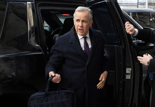 February 10, 2026, Ottawa, On, Canada: Prime Minister Mark Carney arrives on Parliament Hill in Ottawa, Tuesday, Feb. 10, 2026. Ottawa Canada  - ZUMAc35_ 20260210_zaf_c35_102 Copyright: xAdrianxWyldx