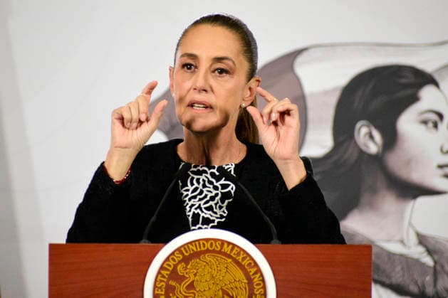 MexicoÃ¢â‚¬â ¢s President Claudia Sheinbaum Pardo, speaks during a briefing conference on the monthly security report at National Palace. on February 10, 2026 in Mexico City, Mexico. Mexico City Mexico  - ZUMAe321 20260210_zia_e321_003 Copyright: xLuisxBarronx