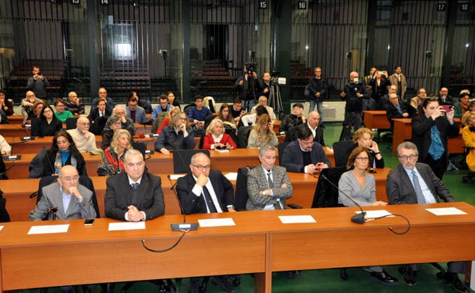 Palermo. Bunker courtroom at Ucciardone prison, 40 years after the Mafia maxi-trial, presentation of Pietro Grasso s book U MAXI . Photograph by Alessandro Fucarini.  Copyright: xalessandroxfucarinix xipa-agency.netx xfucarinix IPA_Agency_IPA71232196