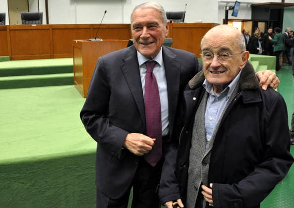 Palermo. Bunker courtroom at Ucciardone prison, 40 years after the Mafia maxi-trial, presentation of Pietro Grasso s book U MAXI . Photograph by Alessandro Fucarini.  Copyright: xalessandroxfucarinix xipa-agency.netx xfucarinix IPA_Agency_IPA71232202