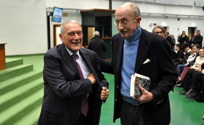 Palermo. Bunker courtroom at Ucciardone prison, 40 years after the Mafia maxi-trial, presentation of Pietro Grasso s book U MAXI . Photograph by Alessandro Fucarini.  Copyright: xalessandroxfucarinix xipa-agency.netx xfucarinix IPA_Agency_IPA71232213