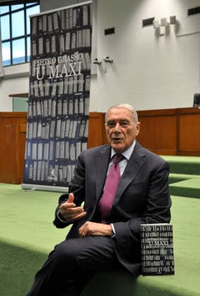 Palermo. Bunker courtroom at Ucciardone prison, 40 years after the Mafia maxi-trial, presentation of Pietro Grasso s book U MAXI . Photograph by Alessandro Fucarini.  Copyright: xalessandroxfucarinix xipa-agency.netx xfucarinix IPA_Agency_IPA71232232