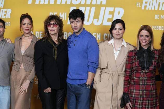 Marco Caceres, Maria Hervas, Maria Ripoll, Javier Rey, Loreto Mauleon and Macarena Gomez at photocall film El Fantasma de mi mujer in Madrid on Tuesday, 10 February 2026. Cordon Press 