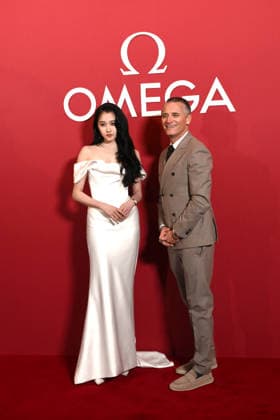 Milan, OMEGA House Milan. Pictured: Guan Xiaotong, Raynald Aeschlimann  Copyright: xSimonexComix xipa-agency.netx xComi Terenghix IPA_Agency_IPA71243059