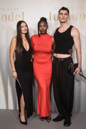 GNTM, Preview zur 21. Staffel im Zoo Palast, Berlin, 09.02.2026 Xenia Tsilikova, Lydwine Nitidem und Frieder Sell bei der Preview zur 21. Staffel Germany s Next Topmodel - by Heidi Klum am 09.02.2026 im Zoopalast Berlin Berlin Zoo Palast Berlin Deutschland Copyright: xGüntherxDornx