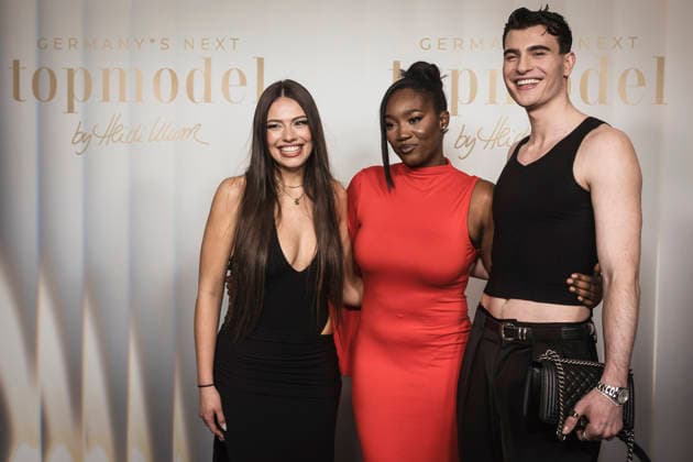 GNTM, Preview zur 21. Staffel im Zoo Palast, Berlin, 09.02.2026 Xenia Tsilikova, Lydwine Nitidem und Frieder Sell bei der Preview zur 21. Staffel Germany s Next Topmodel - by Heidi Klum am 09.02.2026 im Zoopalast Berlin Berlin Zoo Palast Berlin Deutschland Copyright: xGüntherxDornx