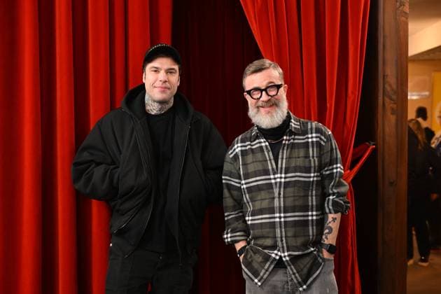 Sanremo: 76th Italian Song Festival. Fourth day of rehearsals. Pictured: Fedez and Marco Masini  Copyright: xMaurizioxD Avanzox xipa-agency.netx xMaurizioxDxAvanzox IPA_Agency_IPA71248403