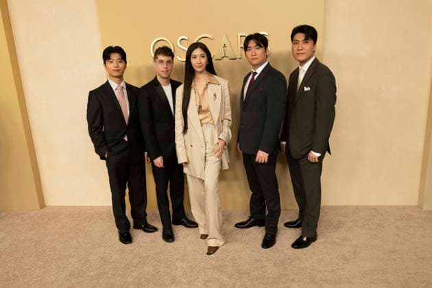 February 10, 2026, Beverly Hills, California, USA: (L-R) HEE DONG NAM, YU HAN LEE, EJAE, MARK SONNENBLICK and JOONG GYU KWAK attend attend the 98th Oscars Nominees Luncheon. Beverly Hills USA - ZUMAb173 20260210_aap_b173_107 Copyright: xBillyxBennightx