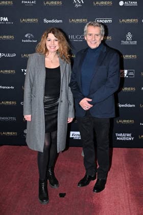 Audiovisual Awards Ceremony - Paris Juliette Meynac and Manuel Gelin during the Audiovisual Awards Ceremony at the Theatre Marigny in Paris on February 10, 2026. Photo by Tomas Stevens ABACAPRESS.COM Paris France  Copyright: xStevensxTomas ABACAx