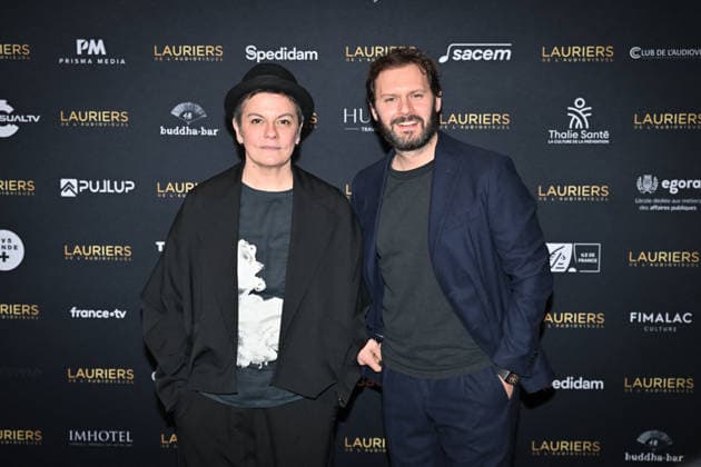 Audiovisual Awards Ceremony - Paris Virginie Sauver and Hugo Becker during the Audiovisual Awards Ceremony at the Theatre Marigny in Paris on February 10, 2026. Photo by Tomas Stevens ABACAPRESS.COM Paris France  Copyright: xStevensxTomas ABACAx