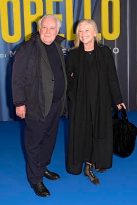 Michele Santoro mit Ehefrau Sanja PodgaJski bei der Premiere der HBO Max-Serie Portobello im Space Cinema Moderno. Rom, 10.02.2026