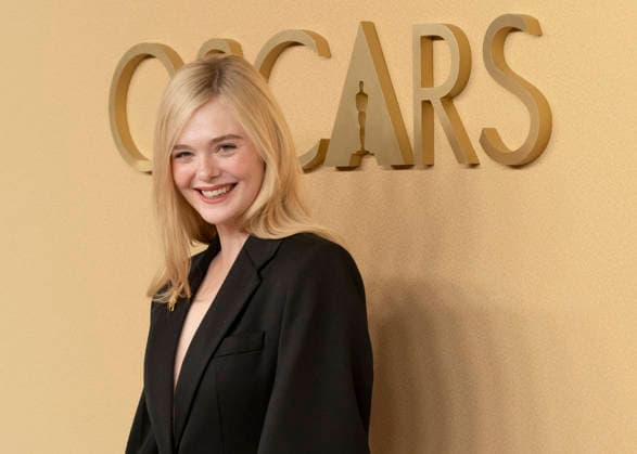 February 10, 2026, Beverly Hills, California, USA: American actress, model, and singer ELLE FANNING attends the 98th Oscars Nominees Luncheon. Beverly Hills USA  - ZUMAb173 20260210_aap_b173_191 Copyright: xBillyxBennightx