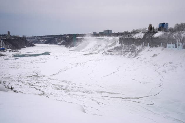 Niagara Falls Partially Freezes NIAGARA FALLS, CANADA - FEBRUARY 10 : Partially frozen Niagara Falls are seen amid below-freezing temperatures in Ontario, Canada on February 10, 2026. Mert Alper Dervis Anadolu Ontario Canada. Editorial use only. Please get in touch for any other usage.  Copyright: x2026xAnadoluxMertxAlperxDervisx