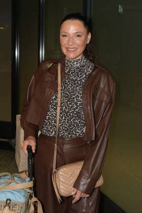 RTL Dschungelcamp - Frankfurt 2026. Simone Ballack bei der Rueckkehr der Dschungelcamp-Kandidaten der RTL-Reality-TV-Show - Ich bin ein Star – Holt mich hier raus! aus Australien am 11.02.2026 am Flughafen Frankfurt am Main. Frankfurt Flughafen Hessen