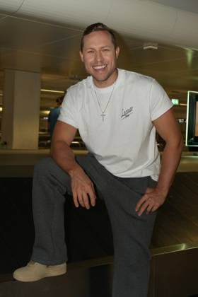 RTL Dschungelcamp - Frankfurt 2026. Patrick Romer bei der Rueckkehr der Dschungelcamp-Kandidaten der RTL-Reality-TV-Show - Ich bin ein Star – Holt mich hier raus! aus Australien am 11.02.2026 am Flughafen Frankfurt am Main. Frankfurt Flughafen Hessen
