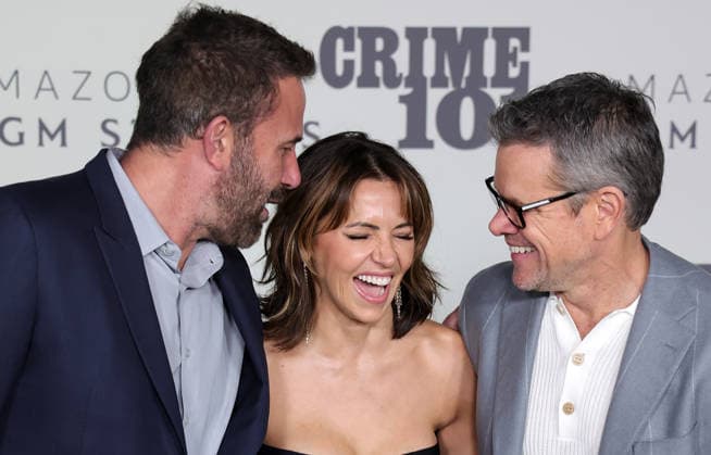 10 February, 2026 - Los Angeles, California -Ben Affleck, Luciana Damon, Matt Damoni. World Premiere Of Amazon MGM Studios Crime 101 held at The United Theater on Broadway, in Los Angeles. Los Angeles USA - ZUMAa123 20260210_zaa_a123_156 Copyright: xADx