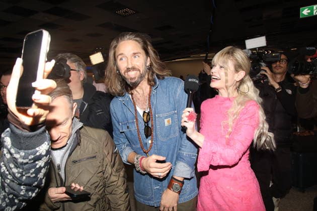 Gil Ofarim bei der Rückkehr der Dschungelcamp-Kandidaten der RTL Reality-TV-Show Ich bin ein Star - holt mich hier raus aus Australien auf dem Flughafen Frankfurt am Main. Frankfurt, 11.02.2026 Copyright: xMatthiasxGränzdörferx