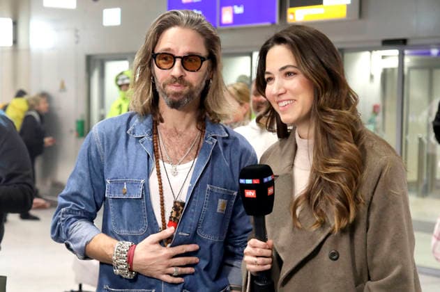 Gil Ofarim bei der Rückkehr der Dschungelcamp-Kandidaten der RTL Reality-TV-Show Ich bin ein Star - holt mich hier raus aus Australien auf dem Flughafen Frankfurt am Main. Frankfurt, 11.02.2026