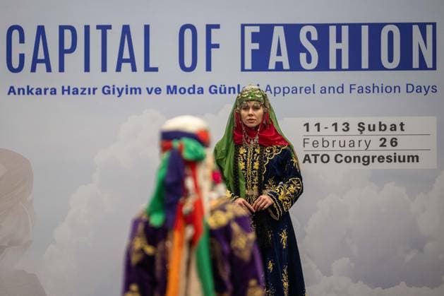 Capital of Fashion COF 26 kicks off in Ankara ANKARA, TURKIYE - FEBRUARY 11: Models with traditional clothing walk the runway during the Ankara Ready-to-Wear and Fashion Days (Capital of Fashion COF 26) organized for the fourth time this year under the leadership of the Ankara Clothing Manufacturers Association (AGSD), at ATO Congresium, Ankara, Turkiye on February 11, 2026. Ismail Aslandag Anadolu Ankara Turkey. Editorial use only. Please get in touch for any other usage.  Copyright: x2026xAnadoluxIsmailxAslandagx