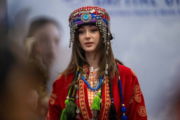 Capital of Fashion COF 26 kicks off in Ankara ANKARA, TURKIYE - FEBRUARY 11: Models with traditional clothing walk the runway during the Ankara Ready-to-Wear and Fashion Days (Capital of Fashion COF 26) organized for the fourth time this year under the leadership of the Ankara Clothing Manufacturers Association (AGSD), at ATO Congresium, Ankara, Turkiye on February 11, 2026. Ismail Aslandag Anadolu Ankara Turkey. Editorial use only. Please get in touch for any other usage.  Copyright: x2026xAnadoluxIsmailxAslandagx