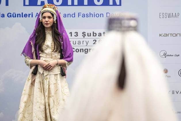 Capital of Fashion COF 26 kicks off in Ankara ANKARA, TURKIYE - FEBRUARY 11: Models with traditional clothing walk the runway during the Ankara Ready-to-Wear and Fashion Days (Capital of Fashion COF 26) organized for the fourth time this year under the leadership of the Ankara Clothing Manufacturers Association (AGSD), at ATO Congresium, Ankara, Turkiye on February 11, 2026. Ismail Aslandag Anadolu Ankara Turkey. Editorial use only. Please get in touch for any other usage.  Copyright: x2026xAnadoluxIsmailxAslandagx
