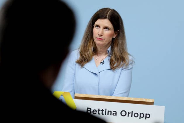 11.02.2026, DEU, Bilanzpressekonferenz Commerzbank AG Bettina Orlopp, Vorsitzende des Vorstandes Commerzbank AG *** 11 02 2026, DEU, Annual Press Conference Commerzbank AG Bettina Orlopp, Chairwoman of the Board of Managing Directors Commerzbank AG