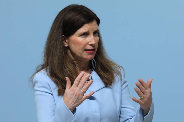 11.02.2026, DEU, Bilanzpressekonferenz Commerzbank AG Bettina Orlopp, Vorsitzende des Vorstandes Commerzbank AG *** 11 02 2026, DEU, Annual Press Conference Commerzbank AG Bettina Orlopp, Chairwoman of the Board of Managing Directors Commerzbank AG