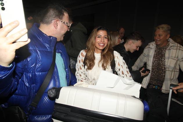 Eva Benetatou bei der Rückkehr der Dschungelcamp-Kandidaten der RTL Reality-TV-Show Ich bin ein Star - holt mich hier raus aus Australien auf dem Flughafen Frankfurt am Main. Frankfurt, 11.02.2026 Copyright: xMatthiasxGränzdörferx