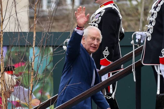 February 11, 2026, London, London, UK: London, UK. King Charles and Queen Camilla arrive at the Garrison Chapel in central London to visit a new Turquoise Mountain exhibition marking the charitys 20th anniversary. Their Majesties will tour the Ã’Craftsmanship and Community: 20 Years of Turquoise MountainO exhibition opens to the public on 12 February. London UK  - ZUMAl94_ 20260211_zaf_l94_003 Copyright: xDinendraxHariax
