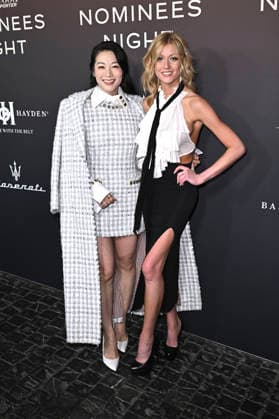 Arden Cho und Katherine McNamara bei der Hollywood Reporter Academy Award Nominees Night im Chateau Marmont. Los Angeles, 10.02.2026