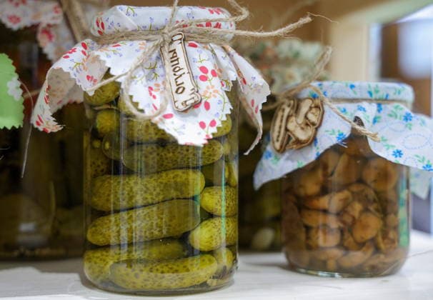 RUSSIA, REPUBLIC OF TATARSTAN - FEBRUARY 11, 2026: Jars with pickled vegetables are on display at the Kazan Agro 2026 international agricultural exhibition at the Kazan Expo Exhibition Centre in Bolshiye Kabany Russia  - ZUMAt113 20260211_zaa_t113_221 Copyright: xYegorxAleyevx