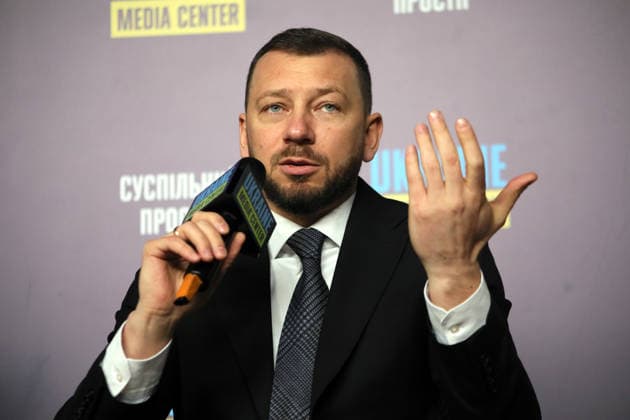 Head of the Specialized Anti-Corruption Prosecutor’s Office Oleksandr Klymenko attends a briefing to present the report on the activities of NABU and SAPO in the second half of 2025 at the Media Center Ukraine, Kyiv, Ukraine, February 10, 2026. In the second half of 2025, NABU and SAPO reached a new level in exposing corruption in strategic sectors of the economy and defence. Despite Russian aggression, the agencies carried out large-scale operations in the energy sector, uncovered corruption schemes in military procurement, and exposed cases involving high-ranking officials. Twelve top officials were served with suspicions. (Photo by Yuliia Ovsiannikova Ukrinform) NABU, SAPO report on H2 2025 in Kyiv  Copyright: xYuliiaxOvsiannikovax