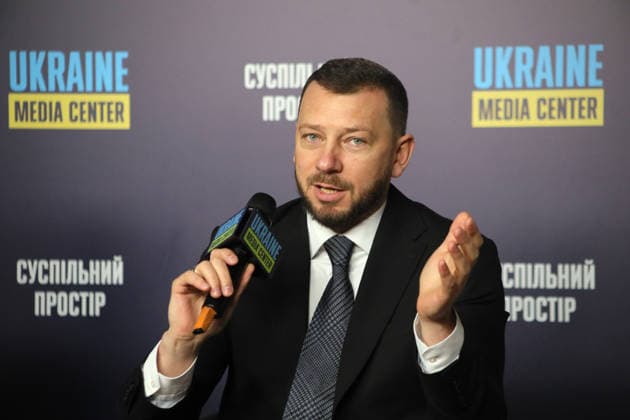 Head of the Specialized Anti-Corruption Prosecutor’s Office Oleksandr Klymenko attends a briefing to present the report on the activities of NABU and SAPO in the second half of 2025 at the Media Center Ukraine, Kyiv, Ukraine, February 10, 2026. In the second half of 2025, NABU and SAPO reached a new level in exposing corruption in strategic sectors of the economy and defence. Despite Russian aggression, the agencies carried out large-scale operations in the energy sector, uncovered corruption schemes in military procurement, and exposed cases involving high-ranking officials. Twelve top officials were served with suspicions. (Photo by Yuliia Ovsiannikova Ukrinform) NABU, SAPO report on H2 2025 in Kyiv  Copyright: xYuliiaxOvsiannikovax