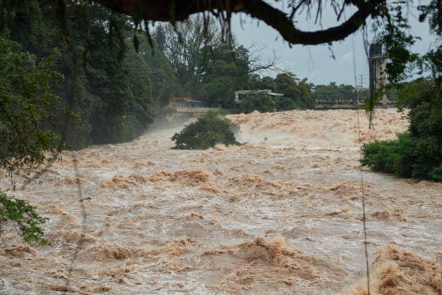 February 11, 2026, Piracicaba, Sao Paulo, Brazil: View of the Piracicaba River in Piracicaba city, Sao Paulo, Brazil, on Wed. morning, February 11, 2026. Due to constant rainfall in the region, the river reached a level of 4.87 meters according to data from the Sao Paulo State Flood Warning System (SAISP), exceeding the overflow level of 4.70 meters and placing the town in a critical situation. Piracicaba Brazil  - ZUMAv129 20260211_znp_v129_007 Copyright: xIgorxDoxValex