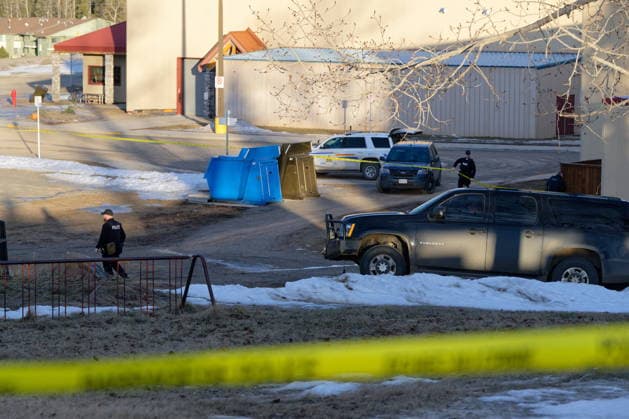 February 11, 2026, Tumbler Ridge, Bc, Canada: Police could be seen leaving and going to the Tumbler Ridge Secondary School throughout the morning in Tumbler Ridge, B.C. on Wednesday, Feb. 11, 2026. Tumbler Ridge Canada  - ZUMAc35_ 20260211_zaf_c35_100 Copyright: xJessexBoilyx