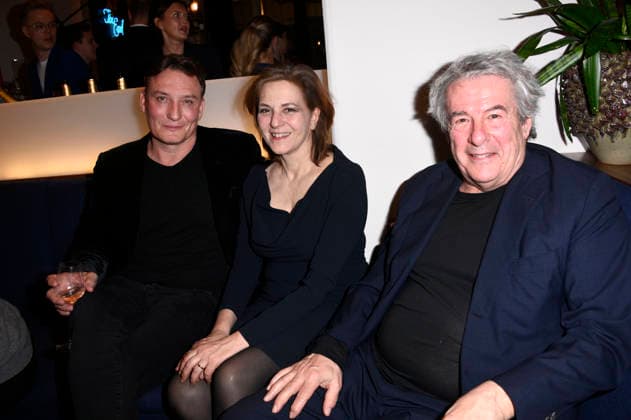 Oliver Masucci, Martina Gedeck und Markus Imboden beim ICON Movie Dinner 2026 im Restaurant Tim Raue. Berlin, 11.02.2026