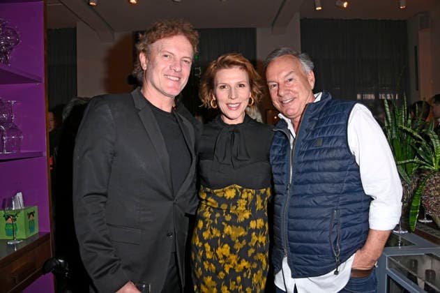 Christoph Müller, Franziska Weisz und Nico Hofmann beim ICON Movie Dinner 2026 im Restaurant Tim Raue. Berlin, 11.02.2026