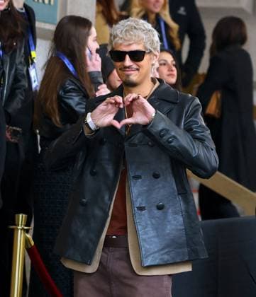 Celebs at The Coach Fashion Show - NYC Omar Apollo attends the Coach show during the New York Fashion Week, NY on February 11, 2026. Photo by Charles Guerin ABACAPRESS.COM New York NY  Copyright: xGuerinxCharles ABACAx