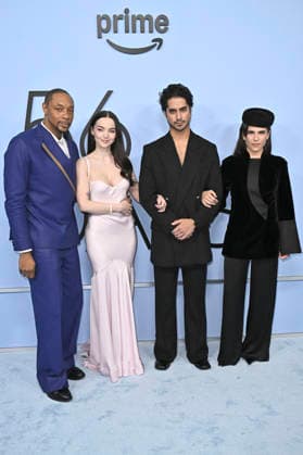 Dorian Missick, Karla Souza, Dove Cameron und Avan Jogia bei der Premiere der Amazon Prime Video-Serie 56 Days im Hammer Museum. Los Angeles, 11.02.2026