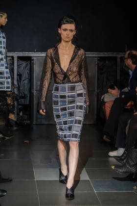 Frederick Anderson runway New York Fashion Week in New York, USA - 11 Feb 2026 A model walks the runway at the Frederick Anderson fashion show during New York Fashion Week at Nebula. New York United States Copyright: xRonxAdarx xSOPAxImagesx _radar_anderson_20260211_00444