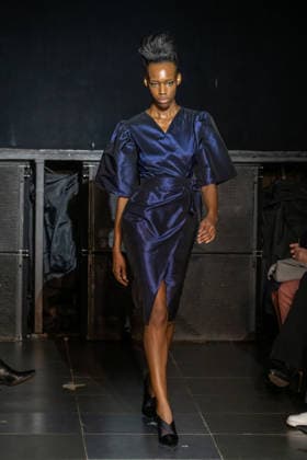 Frederick Anderson runway New York Fashion Week in New York, USA - 11 Feb 2026 A model walks the runway at the Frederick Anderson fashion show during New York Fashion Week at Nebula. New York United States Copyright: xRonxAdarx xSOPAxImagesx _radar_anderson_20260211_00683
