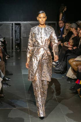 Frederick Anderson runway New York Fashion Week in New York, USA - 11 Feb 2026 A model walks the runway at the Frederick Anderson fashion show during New York Fashion Week at Nebula. New York United States Copyright: xRonxAdarx xSOPAxImagesx _radar_anderson_20260211_00735