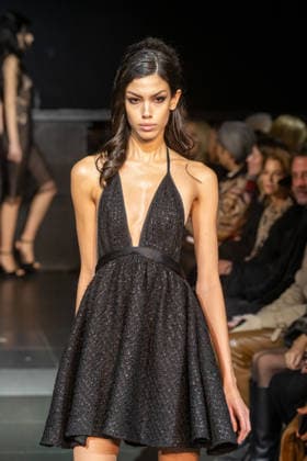 February 11, 2026, New York, United States: A model walks the runway at the Frederick Anderson fashion show during New York Fashion Week at Nebula. New York United States  - ZUMAs197 20260211_aaa_s197_464 Copyright: xRonxAdarx