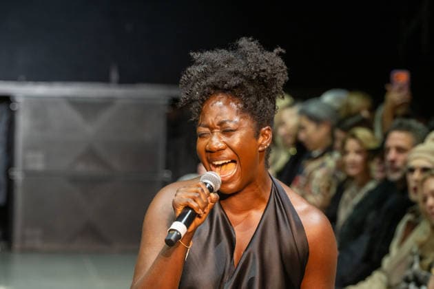 February 11, 2026, New York, United States: Amber Iman performs at the Frederick Anderson fashion show during New York Fashion Week at Nebula. New York United States  - ZUMAs197 20260211_aaa_s197_467 Copyright: xRonxAdarx