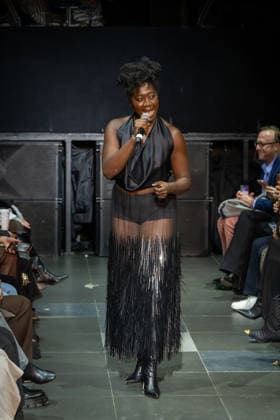 February 11, 2026, New York, United States: Amber Iman performs at the Frederick Anderson fashion show during New York Fashion Week at Nebula. New York United States  - ZUMAs197 20260211_aaa_s197_484 Copyright: xRonxAdarx