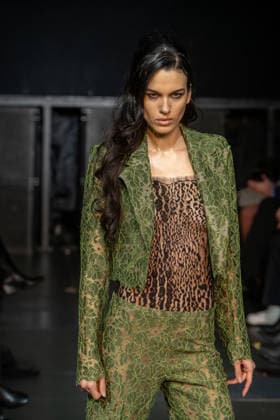 February 11, 2026, New York, United States: A model walks the runway at the Frederick Anderson fashion show during New York Fashion Week at Nebula. New York United States  - ZUMAs197 20260211_aaa_s197_497 Copyright: xRonxAdarx